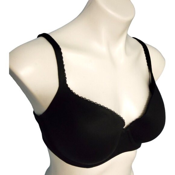 Victoria's Secret Underwire Demi Bra Size 32DDD Black Body By Victoria Padded - Picture 12 of 16